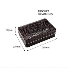DZSF Portable Cigar Humidor, del Modello del Coccodrillo della Cassa del Cuoio del Sigaro di Corsa con Sigaro umidificatore, Legno di Cedro Foderato e Rimovibile Cedar Vassoio divisore