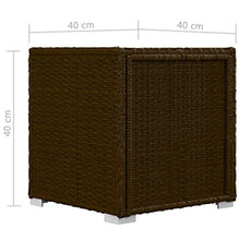 Festnight Lettino Prendisole con Cuscino e Tavolino in Polyrattan Schienale Regolabile Rattan Sedia a Sdraio Marrone 195 x 60 x 31 cm