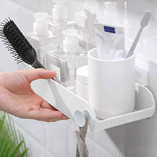 Termichy - Mensola per doccia autoadesiva, senza fori, da parete, per bagno e Washroom, impermeabile, rimovibile e non lascia tracce (bianco)
