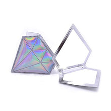 WXL Specchi da Tavolo Shape Trucco Specchio Portatile Specchio Portatile a Mano Pieghevole Specchio Specchio Specchio cosmetico Specchio Compatto per Le Donne Specchio Trucco con LED (Color : Purple)