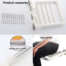 GYCS Sedia da Parete Bianca/Sedia da Doccia Pieghevole in Acciaio Inossidabile da 13 mm/Persone anziane con disabilità/Donne Incinte/Sedia da Doccia di Sicurezza/Sedia da Doccia per Bag