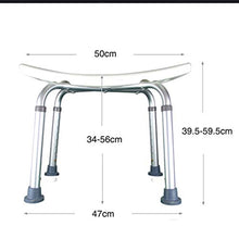 LXLAMP Sgabello per Vasca ergonomico da Doccia Vecchio Sgabello da Bagno Antiscivolo, Staffa in Alluminio/Sgabello in Plastica/Tappetino Antiscivolo / 6 Altezza Regolabile (Size : A)