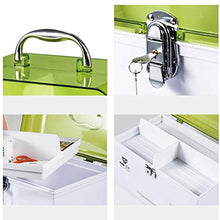 MYHZH First Aid Box Serratura Medicina Storage Box col Bambino Sicuro della Serratura 31.5X19.5X18.5 cm (Arancione)