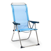 Solenny 50001072725182 50001072725182 - Sedia da spiaggia 5 posizioni schienale anatomico blu e bianco