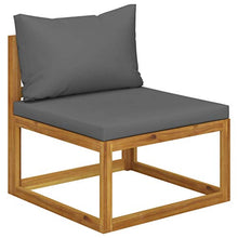SKM Set Divani da Giardino 5 pz con Cuscini in Massello di Acacia (46.4kg)