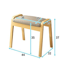 EXCLVEA Sedile per Trucco per Camera da Letto Vanity Sgabello, Trucco Dressing Gambe Sgabello in Legno, Panca Imbottita, Assemblea Facile (Colore, Dimensione : 44x32x37cm)