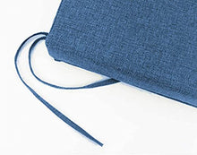 Cuscino spesso per panca da giardino, morbido, lungo, per interni ed esterni, 2, 3 e 4 posti, per cucina, sala da pranzo, altalena (90 x 35 x 5 cm, blu scuro)