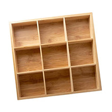 MagiDeal Legno 9-Scomparto Organizer Vassoio Quadrato Spuntino Frutta Secca Piatto Piatto di Stoccaggio Organizzatori per la Caramella Dessert Noci Cibo la