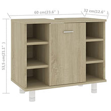 vidaXL Armadio da Bagno Rovere Sonoma 60x33x58 cm in Truciolato