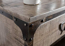 MASSIVMOEBEL24.DE Tokyo #203 Cassettiera in Legno di Mango e Ferro - Laccato/Marrone 67x40x114