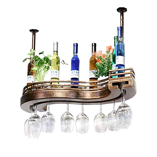 AT Calici Scaffalature Metalliche con Montaggio a Parete Attaccatura Del Supporto Di Bottiglia Del Vino Soffitto Holder Wine Rack a Muro | Attaccatura Del Supporto Di Wine Glass Metallo | V