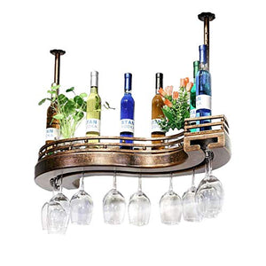 AT Calici Scaffalature Metalliche con Montaggio a Parete Attaccatura Del Supporto Di Bottiglia Del Vino Soffitto Holder Wine Rack a Muro | Attaccatura Del Supporto Di Wine Glass Metallo | V