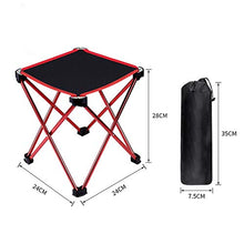 PPBB Sgabello Pieghevole da Esterno Rosso Portatile Mazza Ultraleggero in Lega di Alluminio Sgabello Piccolo Sedia da Pesca Peso 300 Grammi Portata 280 kg
