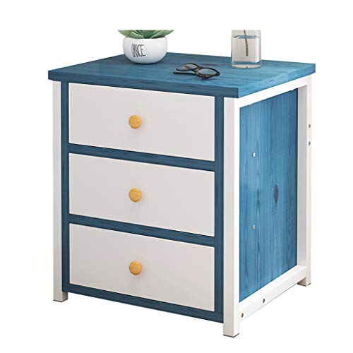 Comodini Decorazione Domestica Camera Addensare Tre pompaggio Assemblea Soggiorno Corridoio Bagno Locker Studio Multifunzione 40X35X50cm MUMUJIN (Color : Blue)