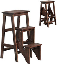Mirui Sgabello Legno Folding Passo Sgabello Sgabello Scala Domestica scaletta Pieghevole di Legno di Gomma a Doppio Uso Multifunzionale Risparmiare Spazio, Peso 120kg Bearing