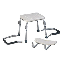 Teqler ® T-135303 sedia da doccia, sgabello da bagno, sedia da doccia per persone bisognose di cure, sedia da doccia regolabile in altezza, 38-45 cm