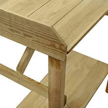 OUSEE Tavolo da Lavoro da Giardino in Legno Impregnato 75x40x90cm