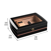 CLJ-LJ Cigar Box, Cigar Humidor, Solido Legno di Cedro Idratante Box, Cabinet Sigaro Good Mood, Good Life (Colore: Nero)