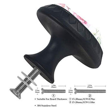 Rose e farfalle 4 PCS Pomelli per Porta, Pomolo per Mobile, Pomelli per Mobili con Viti, Maniglia per Armadietto, Pomelli per Porta, Pomelli per Cassetti per Porta, Armadio, Cassetto e Credenza