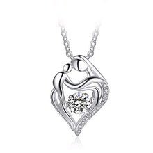 Baoxiaohed Collana in Argento Sterling, Aggiungi Collana Zircon S925 Fashion Maternal Love Style, Adatta per La Festa della Mamma, Regali di Anniversario E Regali di Compleanno