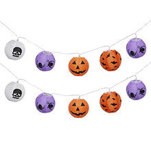 ARTFFEL Vola Halloween luci della Stringa LED Lanterna di Carta Spider Skull Zucca Bat Rotonda di Carta Cinese Lanterne Luce for la Decorazione Halloween Party .Compleanno