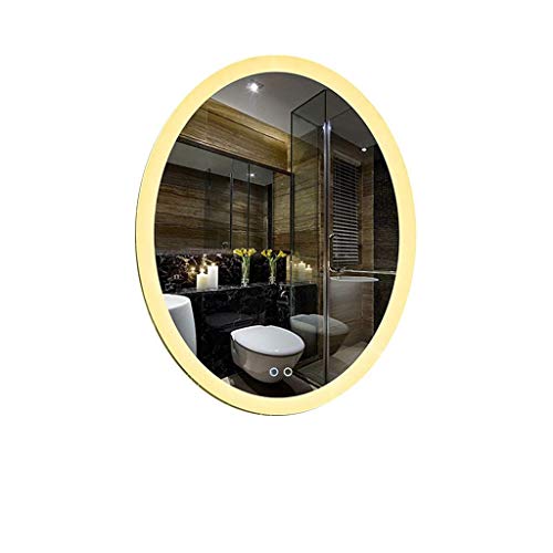 Specchio Da Parete Decor Ovale, Moderno Specchio Da Toeletta Senza Cornice Interruttore A Sfioramento Specchi Per Il Trucco Da Tavolo Antiappannamento A Prova Di Esplosione A Prova Di Esplosione (Dim