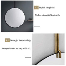 IG Specchio da Bagno a Muro Specchio Rotondo - Specchio Decorazione Della Parete Del Bagno - Specchio per il Trucco per il Trucco,Oro,60 Cm.