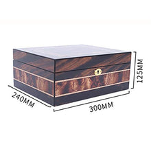 Umidificatori for sigari - Scatola di sigari for scatole di sigari a umido con umidità costante 60-70 Scatola for sigari di grande capacità con dimensioni: 300x240x125mm Cedro spagnolo contenitore di