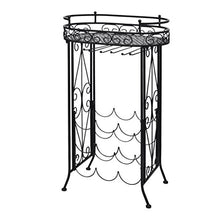 Tidyard Portabottiglie Vino da Terra per 9 Bottiglie in Metallo 46x28,5x77,5 cm,Portavino da Terra in Ferro Bttuto,Portabottiglie Vino Ferro Battuto,Portavino da Terra