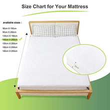 Coprimaterasso Matrimoniale Impermeabile 140 x 200 cm Coprimaterasso in Tessuto Cotone Spugna Copri Materassi Traspirante con Angoli Elastici Fino a 30cm Anallergico Antiacari Antibatterico