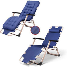 SHUAIIJUAN Sedia per il tempo libero domestico Outdoor pieghevole Lounge Patio sedie sdraio con imbottito for Campo Terrazzino Patio Giardino Pool Side Beach Yard, supporto 180kg (350lbs) - Blu