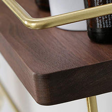 ABBD Mensola Bagno retrò Contenitore in Legno massello fissato al Muro con portasciugamani in Ottone, vano Doccia per lavandino del Bagno-A