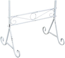 Biscottini Biscottini Porta Asciugamani da Terra in Ferro battuto Finitura Bianca Anticata L51xPR36xH96,5 cm