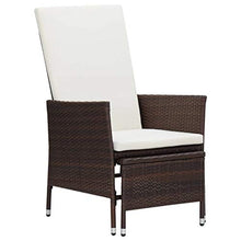 SKM Set Divani da Giardino 2 pz con Cuscini in Polyrattan Marrone (17.8kg)