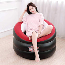 Divano Gonfiabile Per Sedie Con Ottomana, Divano Per Sedili Portatile Per Esterno Da Gioco Per Lettino Campeggio Per Esterni Da Campeggio Giardino Tessuto Floccato Singolo ( colore : With footstool )