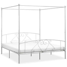 Tidyard Struttura Letto Madrimoniale Letto a Baldacchino in Metallo 200x200 cm Telaio Letto Matrimoniale,Letto in Metallo,Letto Matrimoniale a Doghe