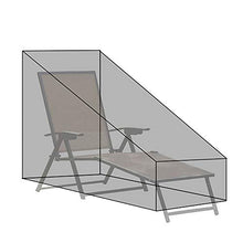 F Fellie Cover Copertura Lettini da Giardino, Copertura per Sedia a Sdraio, Impermeabile Copertura per Lettino Prendisole, Copri Lettino da Giardino, Anti Vento/UV con Coulisse (210×75×80/40cm, Nero)