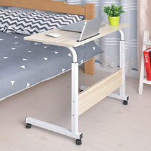 Ejoyous Tavolino per Computer per Divano Letto, Scrivania per Computer Portatile con Slot per Tablet per Soggiorno in Camera da Letto, Laptop Table Tavolino Altezza Regolabile(Acero Bianco)