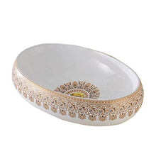 Yxx max -Lavabo Contatore Bacino del Bagno, Ceramica Art Bacino Alta capacità delle Navi da Bagno Adatto for Guardaroba Alberghi (48x34x14.5cm) Lavandino del lavabo