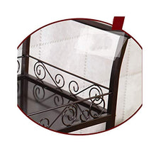 Quattro Ruote portatile strumento di archiviazione Carrello Carrello for ripiani, appendiabiti da terra in ferro battuto bellissimo e facile da pulire appendiabiti for parrucchiere multistrato, 2 colo
