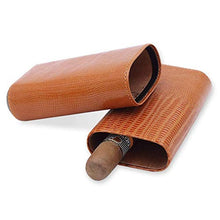 NIHAOA Accessori del Sigaro Portasigari corrosione Cigar Box-3- Dita in Pelle Marrone, Legno di Cedro Foderato Cigar Humidor Buon apporto di umidità