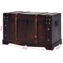 XINGLIEU Baule portaoggetti Marrone, Baule portaoggetti in Legno + truciolato, Tavolo supplementare, 66 x 38 x 40 cm