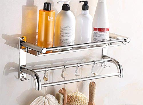 WLGQ Portasciugamani Portasciugamani a Muro per Bagno Portasciugamani per Bagno Cucina Hotel Ufficio Portasciugamani -C-50CM