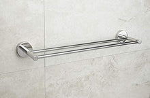 Kapitan Doppio 60 cm Asta Porta Asciugamano da Bagno in Acciaio Inox 18/10, con Adesivo da Parete per Il Montaggio 3M VHB, Acciaio Massiccio AISI 304 18/10, Lucido, Prodotto in UE