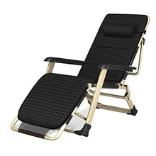 Lounger Sedia da Giardino Sedie a Sdraio reclinabili Lettino per Il Tempo Libero Lettino Sauna Lettino da Campeggio Regolabile e Pieghevole,Nero