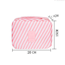 TREESTAR Strisce Diagonali Lavaggio Borsa da Viaggio Impermeabile Custodia di Grande capacità Caso Cosmetico Borsa Cosmetica per Il Lavaggio Portatile con Gancio per Uomini Donne Che Viaggiano (Rosa)