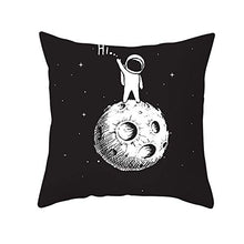 SHENSHI Federe Cuscini Divano 45X45,Cosmic Space Cartoon Anime Pilot Throw Pillow Covers, Car Office Sofa Lumbar Cushion Cover, Household Decoration Goods Set of 4, Planet