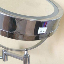 Specchio Specchi per vanità da Bagno spogliatoio Muro Trucco a Parete LED Illuminato a Due Lati 360 ° Girevole Estensibile (Size : Reverse 10 Times)