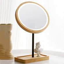Makeup mirror Specchio per Il Trucco Specchio per Il Trucco in Legno con Luce Diurna a LED con Lampada Specchio da Trucco da Tavolo per Desktop Specchio da Trucco Portatile USB Ricaricabile