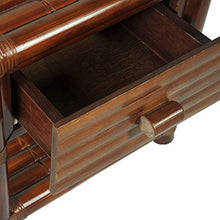 Tidyard Comodino Camera da Letto in bambù Marrone Scuro con Cassetto e Ripiano,Comodino in bambù,Comodino in Bamboo,Comodino Cameretta in bambù,Comodino Portaoggetti in bambù 45x45x40 cm